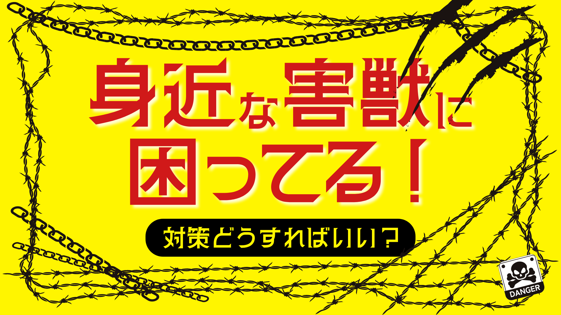 身近な害獣に困ってる！対策、どうすればいい？
